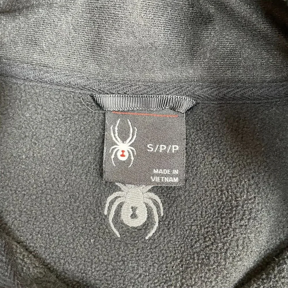 Spyder Sweater Small Ourbound 1/4-Zip Pullover Black Long Sleeve Men's - Picture 11 of 12